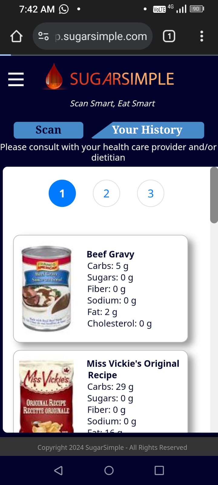 Personalize food selections based on your health needs